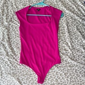 Express Vibrant Pink Sleeveless Bodysuit